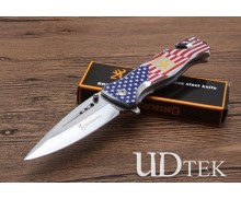 Browning folding knife with USA flag UD59002